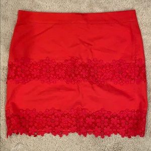 J Crew red/pink skirt size 4